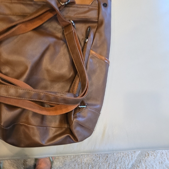 Brown Leather Backpack - Picture 3 of 6